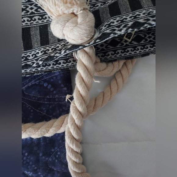 EUC (used once) zippered cloth tote bag - Picture 3 of 6